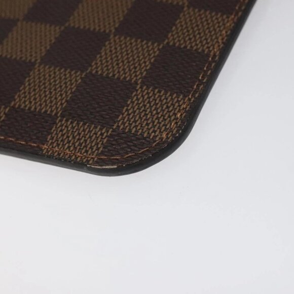 LOUIS VUITTON Damier Ebene Neverfull MM Pouch Accessory Pouch LV Auth 116283 - Picture 4 of 16